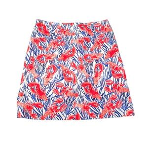 New Talbots Red and Blue Lobster Skirt size 4